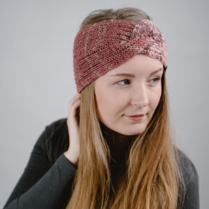 Dámská pletená čelenka metalická