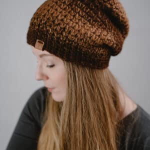 Zimní čepice unisex hnědá