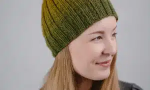 Pletená čepice zelená