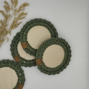 Háčkovaný podtácek zelený