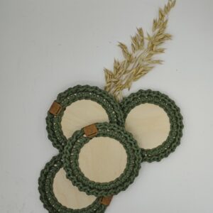 Háčkovaný podtácek zelený