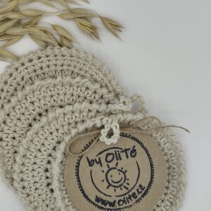 Pratelné odličovací tampóny 4 kusů krémová