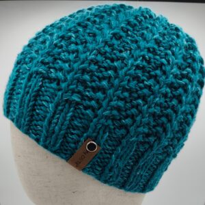 Dámská čepice modrozelená