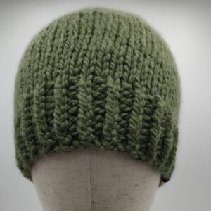 Nízká zimní čepice unisex zelená