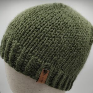 Nízká zimní čepice unisex zelená