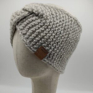 Háčkovaná chunky čelenka s twist uzlem