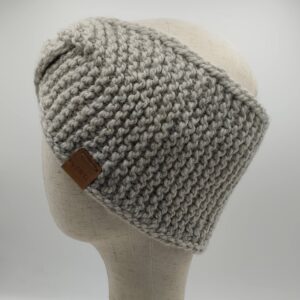 Háčkovaná chunky čelenka s twist uzlem