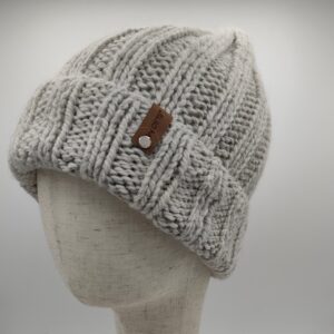 Zimní chunky čepice stříbrošedá