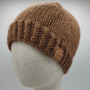 Nízká zimní čepice unisex hnědá