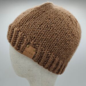 Nízká zimní čepice unisex hnědá