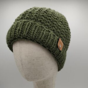 Pletená čepice zelená