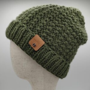 Pletená čepice zelená