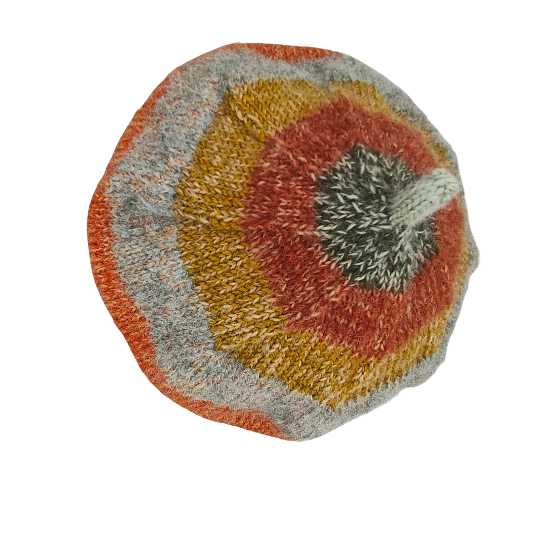 Vlněný baret pruhovaný 5 Vlněný baret pruhovaný