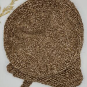 souprava-satek-baret Vlněný baret se šátkem barva žalud