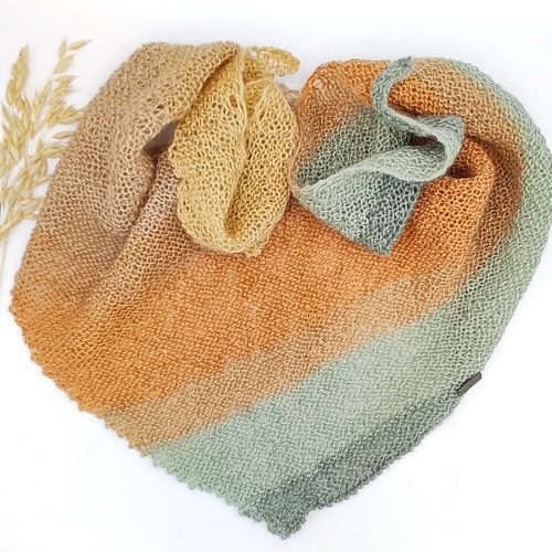 Vlněný pletený šátek ombré