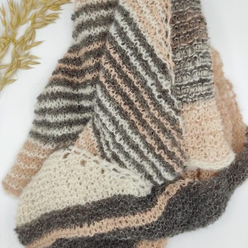 Vlněný pletený šátek Svítání